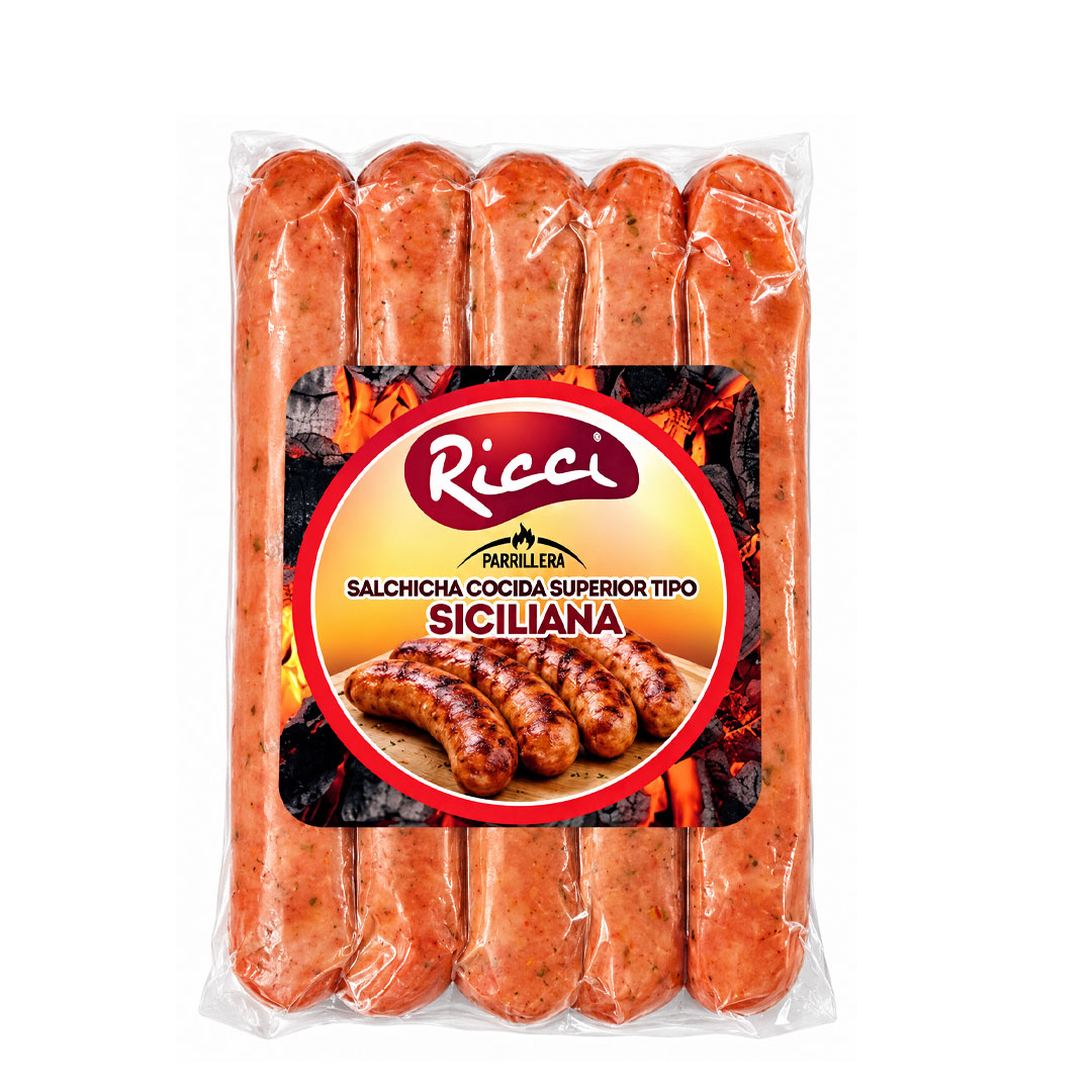 salchicha cocida superior tipo siciliana ricci 400g a 450g