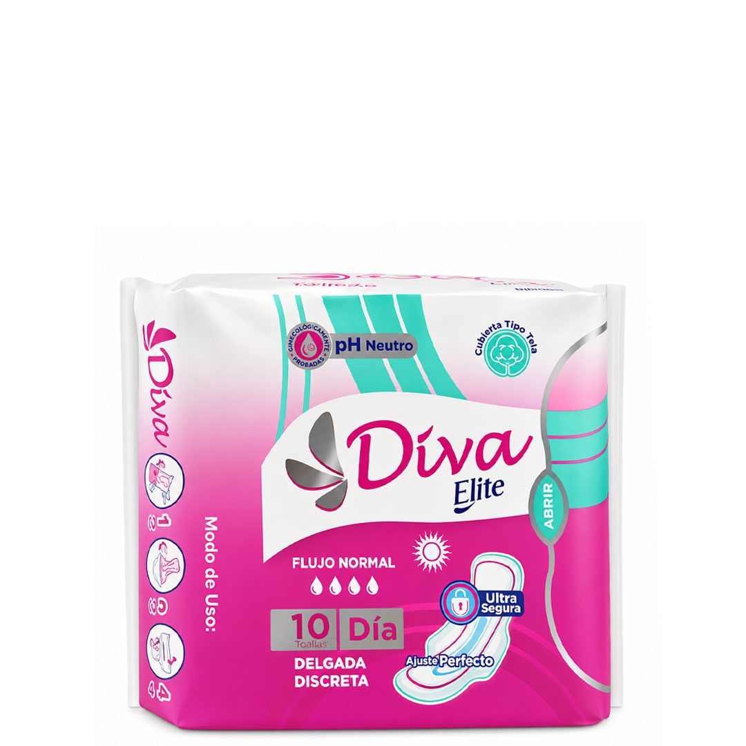 toallas sanitarias delgadas diurnas diva 10 und