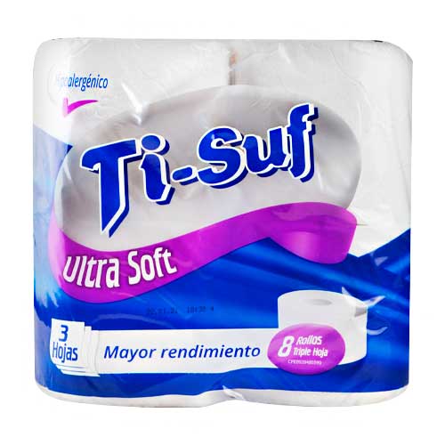 papel higiénico ultra soft ti-suf 8 und