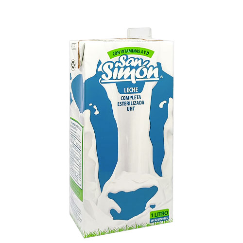 leche completa esterilizada uht san simon 1l