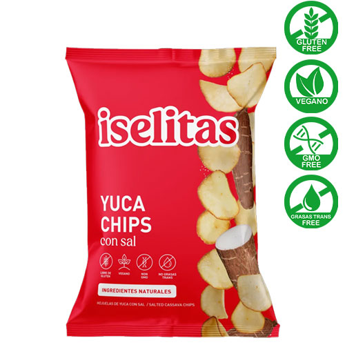 yuca chips con sal iselitas 180g