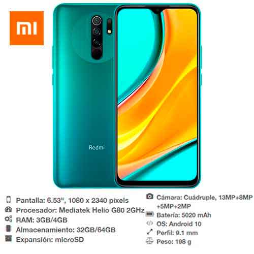 Xiaomi Redmi9 Ocean Green 4GB RAM ROM