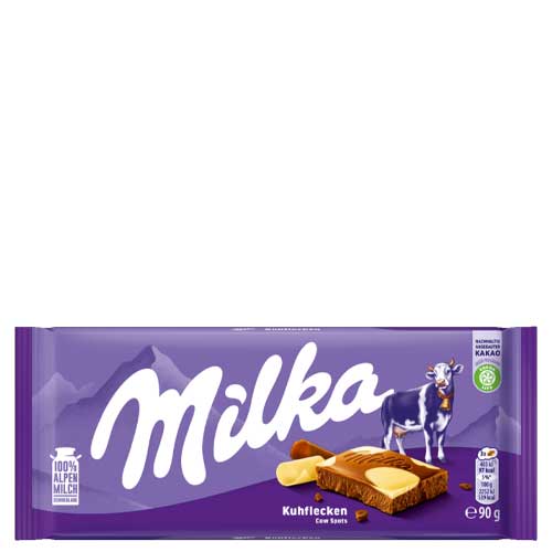 chocolate con leche y chocolate blanco milka 90g
