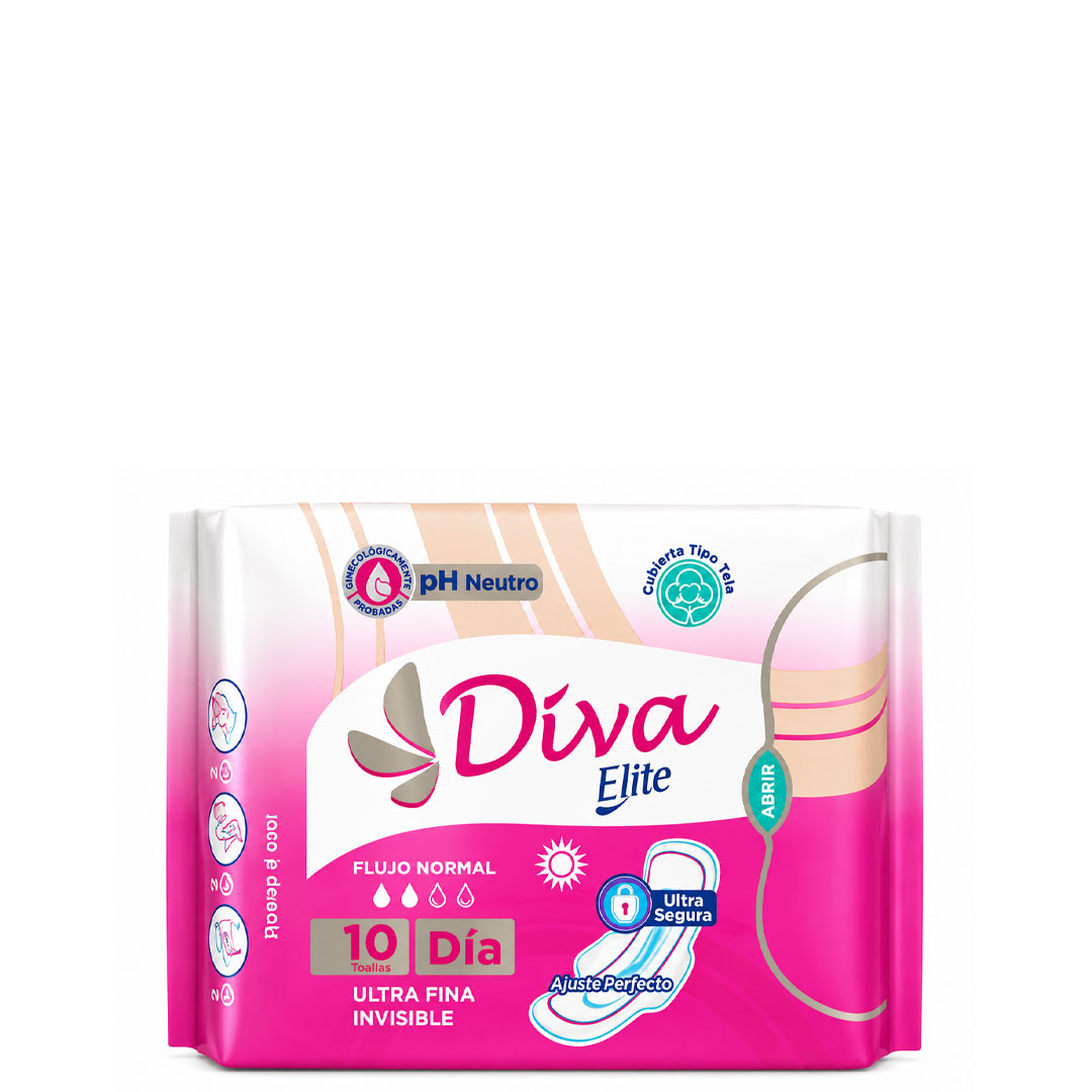 toallas sanitarias ultra delgadas diurnas diva 10 und