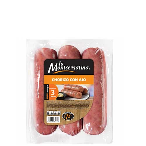 chorizo con ajo la montserratina 3 und