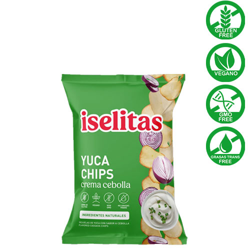 yuca chips crema de cebolla iselitas 70g