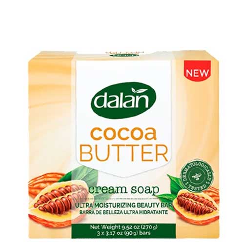 jabón en barra ultra hidratante cocoa butter dalan 270g 3 und