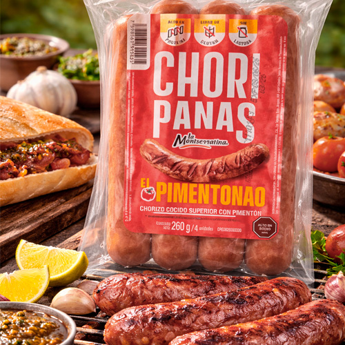 TuZonaMarket - Choripanas el Pimentonao La Montserratina 4 Und