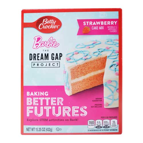 TuZonaMarket - Mezcla para Torta de Fresa Barbie Betty Crocker 432g