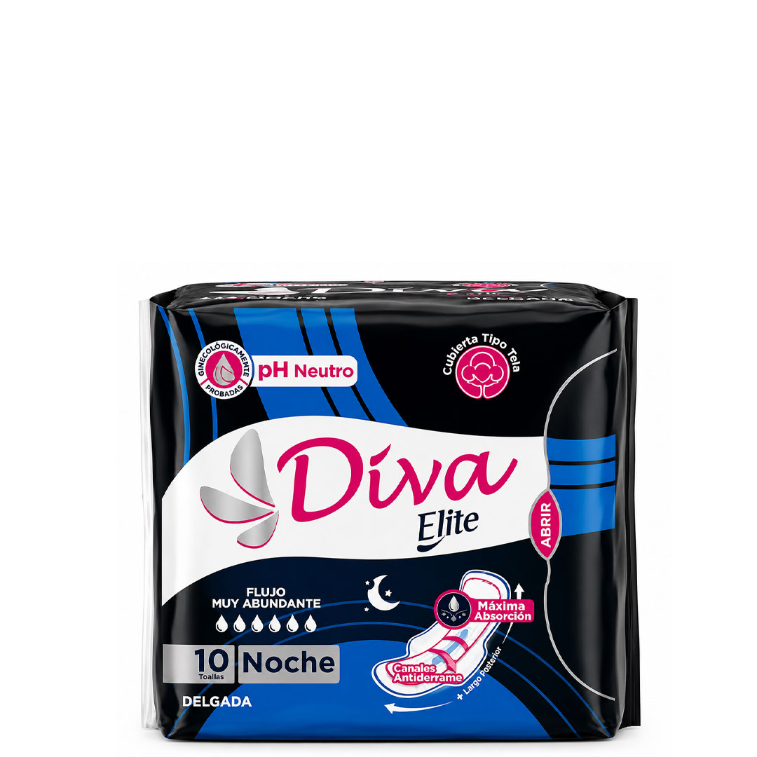 toallas sanitarias delgadas nocturnas diva 10 und