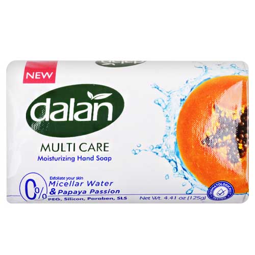 jabón en barra hidratante agua micelar y papaya dalan 125g