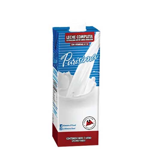 leche completa uht purisima 1l