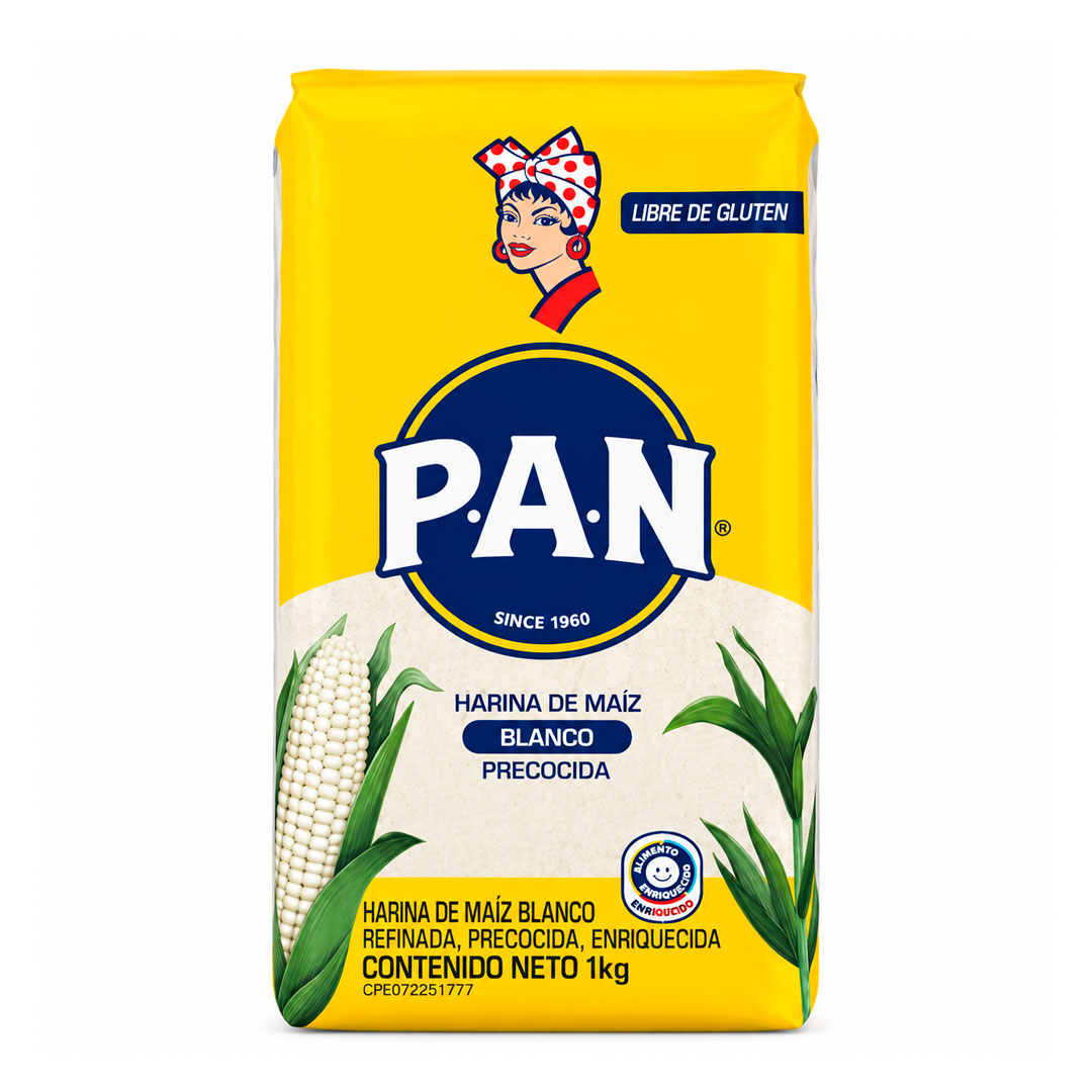 harina maiz blanco libre de gluten pan 1 kg