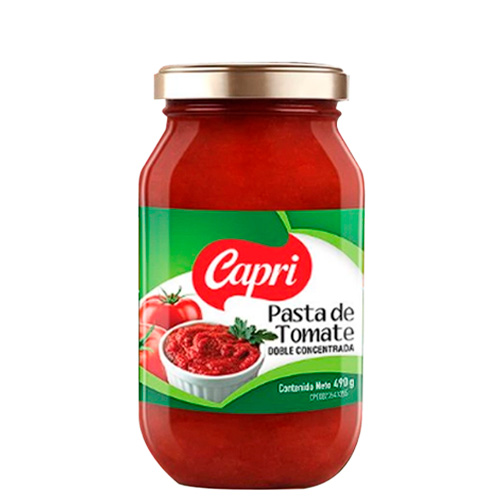 pasta de tomate doble concentrada capri 490g